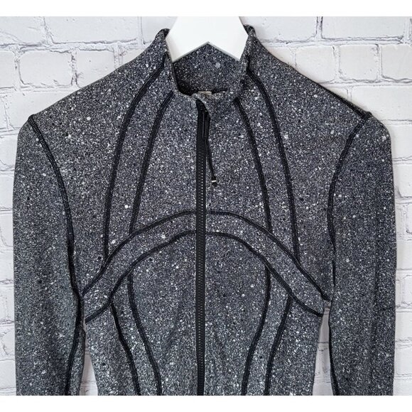 LULULEMON Define Jacket Luminesce Splatter White Black Women’s 4 Activewear - Picture 3 of 10